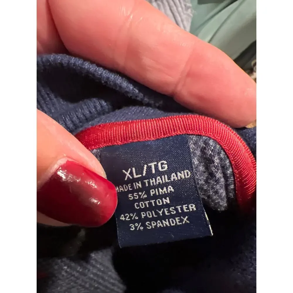 Tommy Bahama size XL men's sweater top snap buttons and a kangaroo pocket.